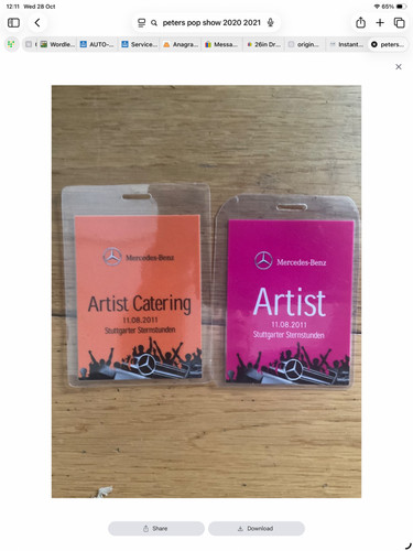 Placebo pass laminated artist - ,